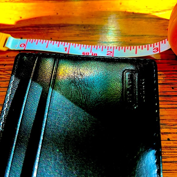 💥💯AuthenticCOACH UnisexBeautiful BlackLeatherMoneyClip&Card CaseGreat Condition. - Picture 7 of 7